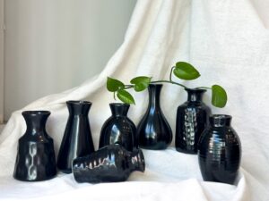 15 Mẫu Bình Hoa Mini Decor Men Đen Gốm ANDO Bát Tràng
