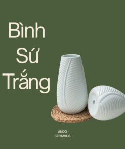 Bình Hoa Sứ Trắng